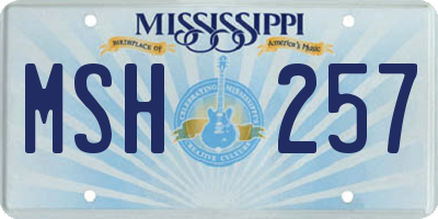 MS license plate MSH257