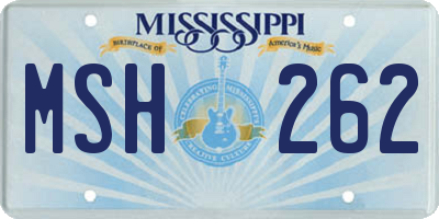 MS license plate MSH262