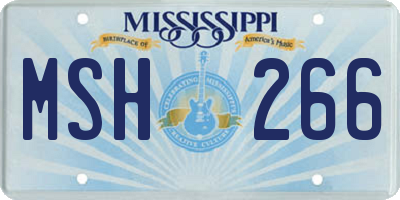 MS license plate MSH266