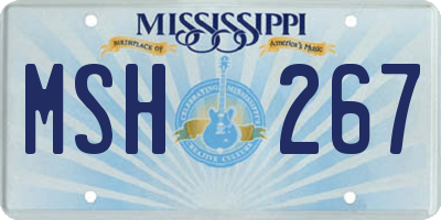 MS license plate MSH267