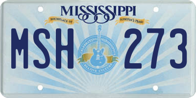 MS license plate MSH273