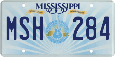 MS license plate MSH284