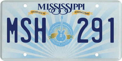 MS license plate MSH291
