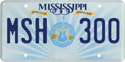 MS license plate MSH300
