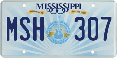 MS license plate MSH307