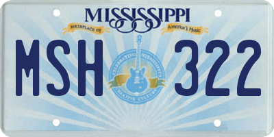 MS license plate MSH322