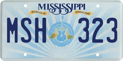 MS license plate MSH323