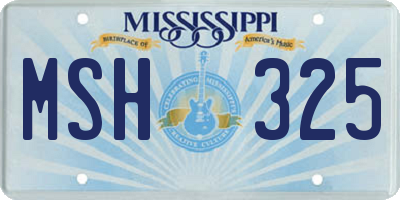MS license plate MSH325