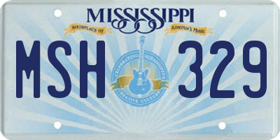 MS license plate MSH329