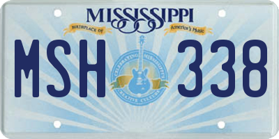 MS license plate MSH338