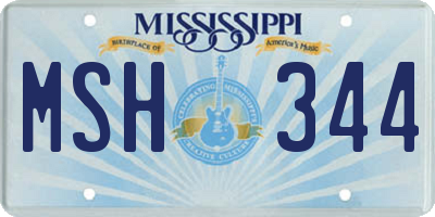MS license plate MSH344