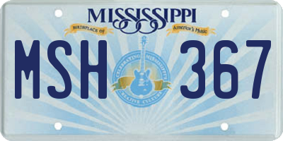 MS license plate MSH367