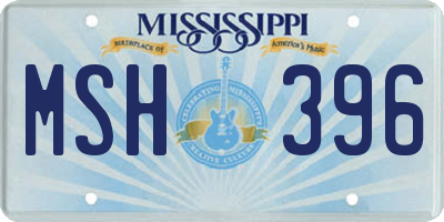 MS license plate MSH396