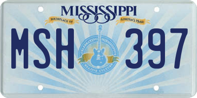 MS license plate MSH397
