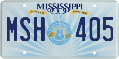 MS license plate MSH405