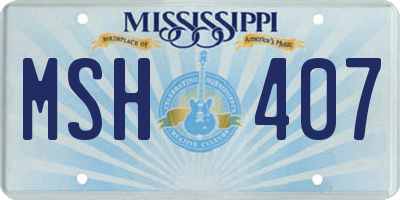 MS license plate MSH407