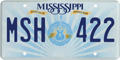 MS license plate MSH422