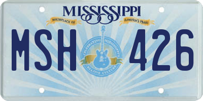MS license plate MSH426