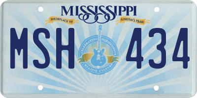 MS license plate MSH434