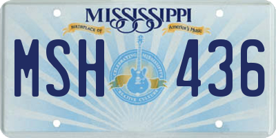 MS license plate MSH436