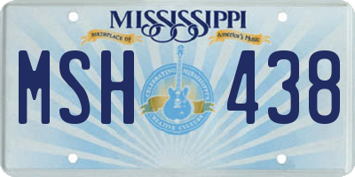 MS license plate MSH438