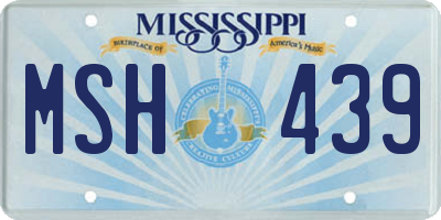 MS license plate MSH439