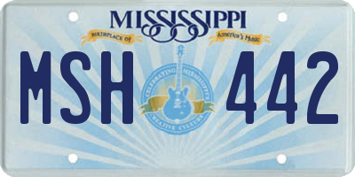 MS license plate MSH442