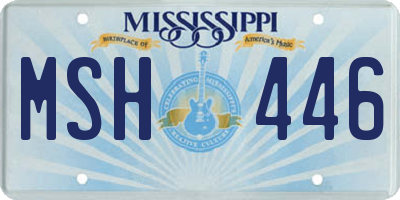 MS license plate MSH446