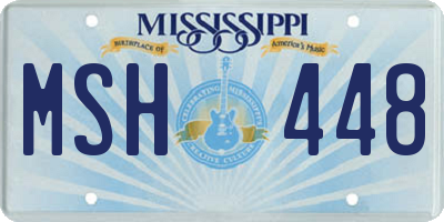 MS license plate MSH448