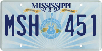 MS license plate MSH451