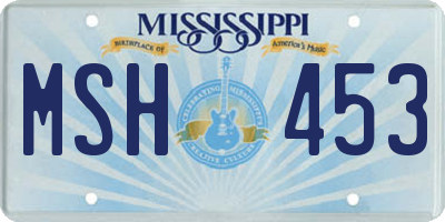 MS license plate MSH453