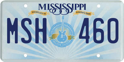 MS license plate MSH460