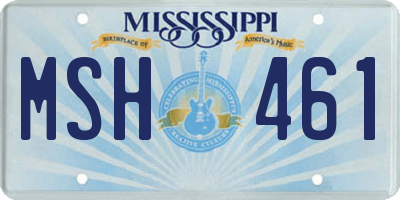 MS license plate MSH461