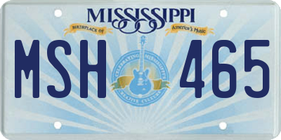 MS license plate MSH465