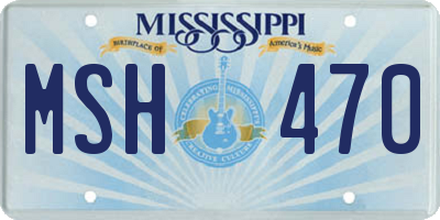 MS license plate MSH470