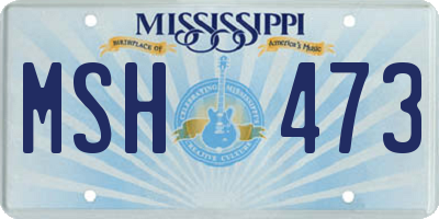 MS license plate MSH473