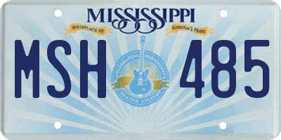 MS license plate MSH485