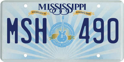 MS license plate MSH490