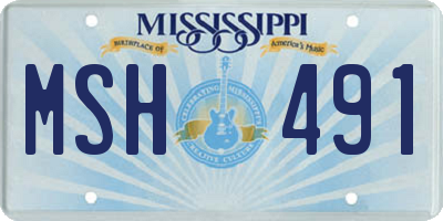 MS license plate MSH491