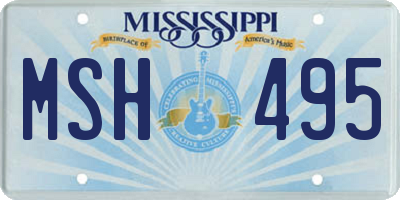 MS license plate MSH495