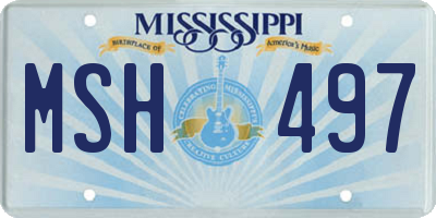 MS license plate MSH497