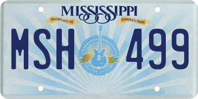 MS license plate MSH499
