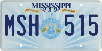 MS license plate MSH515