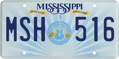 MS license plate MSH516