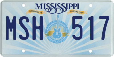 MS license plate MSH517