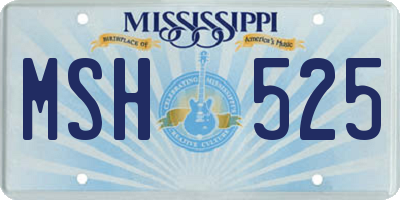 MS license plate MSH525