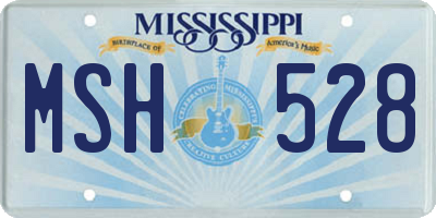 MS license plate MSH528