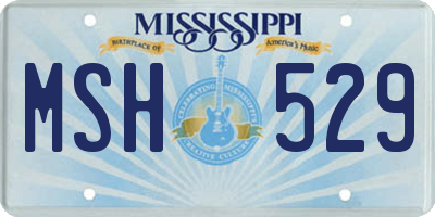 MS license plate MSH529