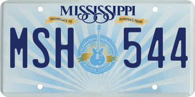 MS license plate MSH544