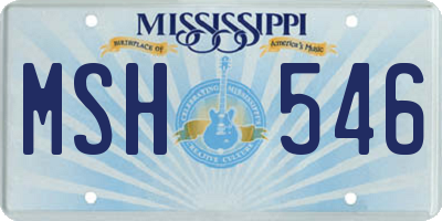 MS license plate MSH546